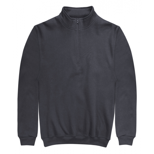 1/4 Zip Neck Sweatshirt - Grey