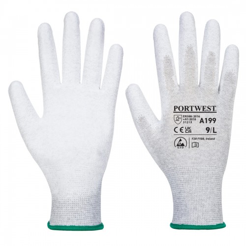 Antistatic PU Palm Glove | Grey