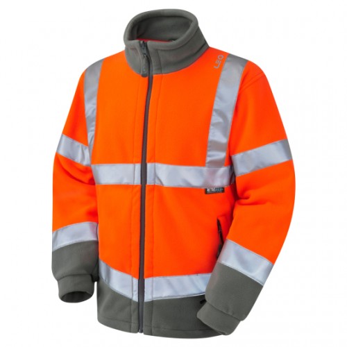 Hartland Hi-Vis Fleece Jacket - Orange - LARGE
