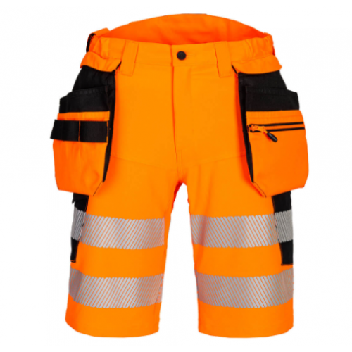 DX4 Hi-Vis Holster Pocket Shorts - Orange - 48