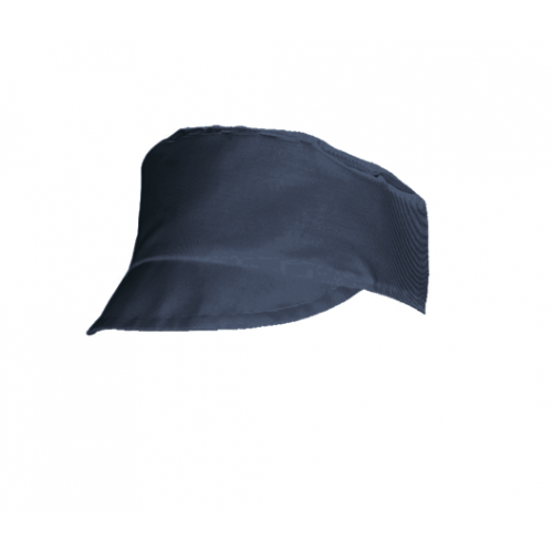Pork Pie Peaked Hat with Mesh Snood - Navy