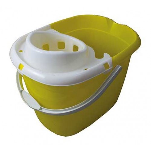 Plastic Mop Bucket w/ Wringer 15L YELLOW