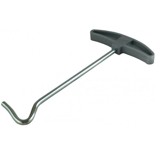Tent peg puller - Steel hook arm with plastic handle