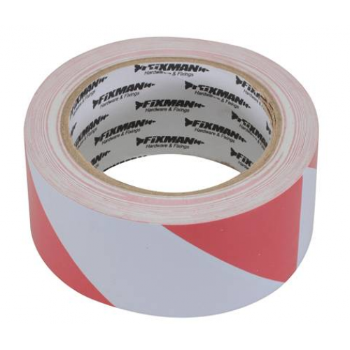 Self Adhesive Floor Marking Hazard Tape - 50mm x 33M  - Red/White
