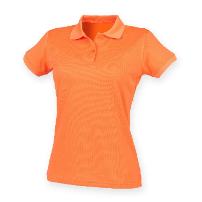 neon orange polo shirt