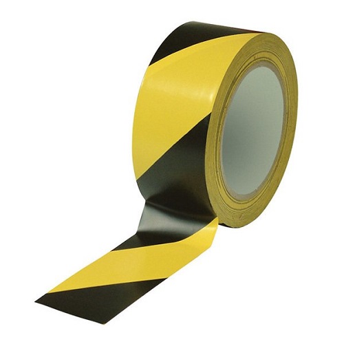 Self Adhesive Floor Marking Hazard Tape - 50mm x 33M - Yellow/Black