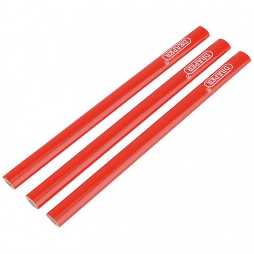 Pack of Three Carpenters Pencils 174mm Long
