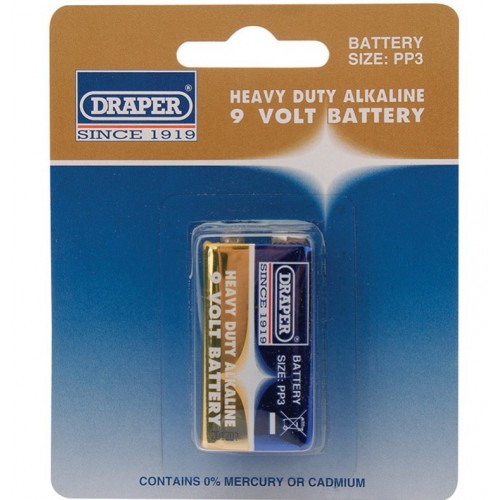 Heavy Duty 9V PP3 Size Alkaline Battery