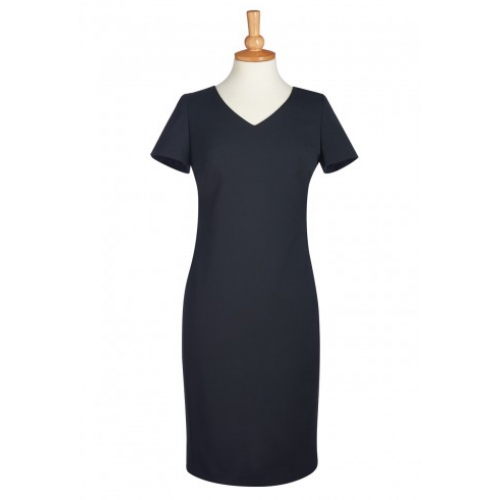 2246D - Corinthia V Neck Dress | Black | Long 