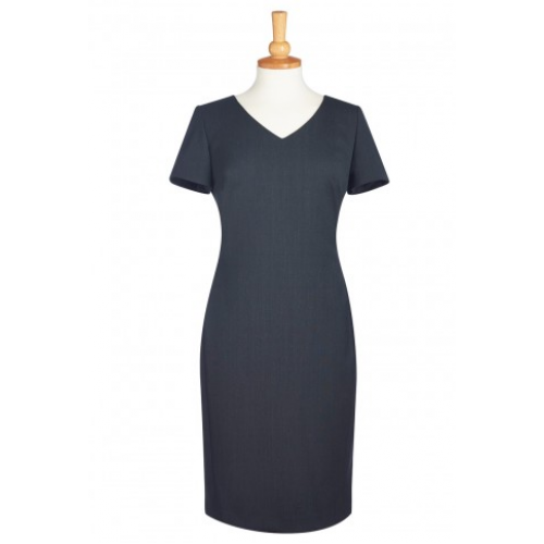 2246C - Corinthia V Neck Dress | Charcoal | Reg 