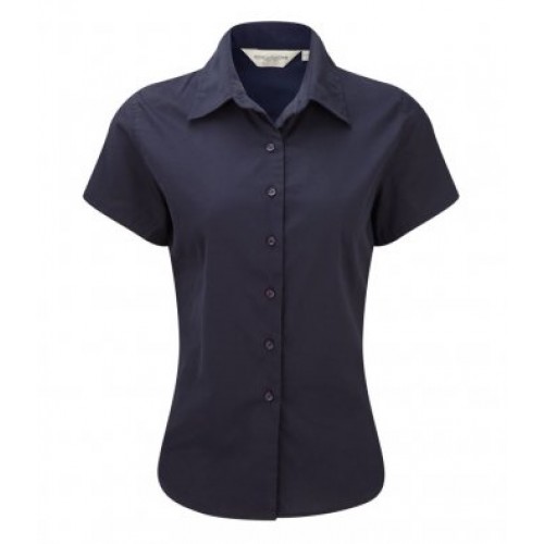 917F - Ladies S/s Twill Casual Shirt | FRENCH NAVY