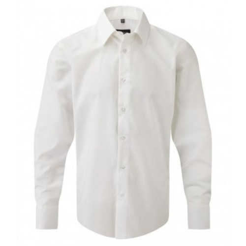 L/sleeve Tailored Oxford Shirt | WHITE