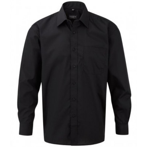 L/s Poplin Shirt | BLACK