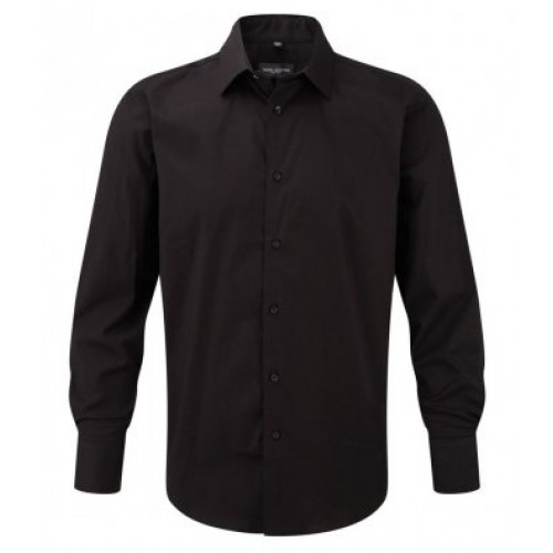 L/s Easy Care Fitted Shirt | BLACK