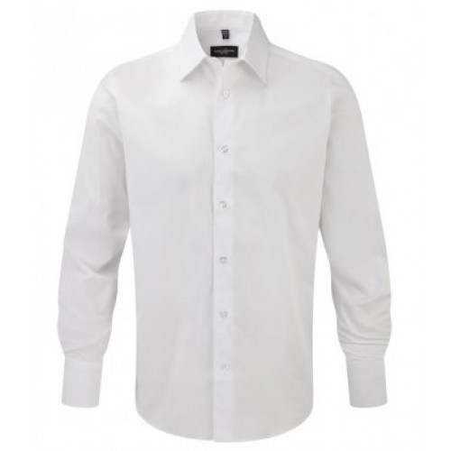 L/s Easy Care Fitted Shirt | WHITE