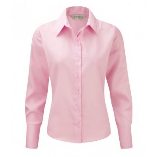956F - Ladies L/s Non Iron Luxury Shirt | CLASSIC PINK