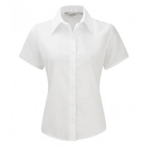 957F - Ladies S/s Non Iron Luxury Shirt | WHITE
