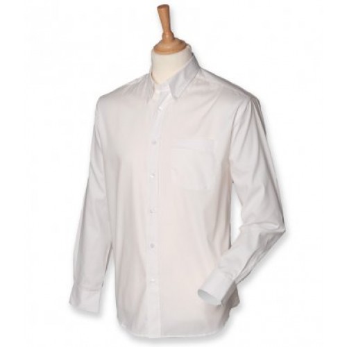 Mens L/s Oxford Shirt | WHITE