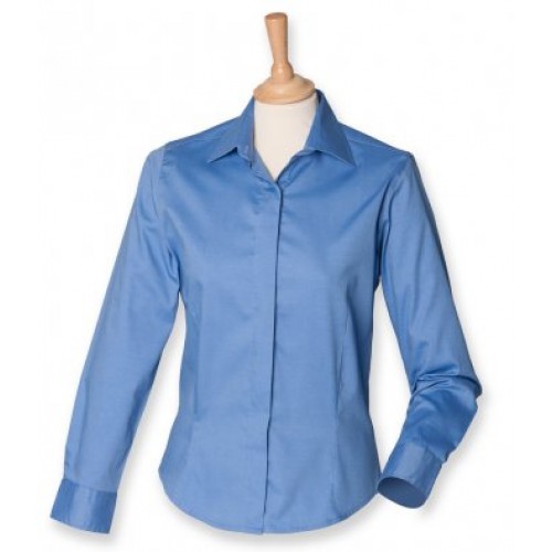 H551 - Ladies L/s Oxford Shirt | CORPORATE BLUE