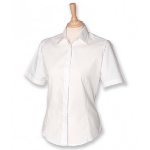 H556 - Ladies S/s Oxford Shirt | WHITE