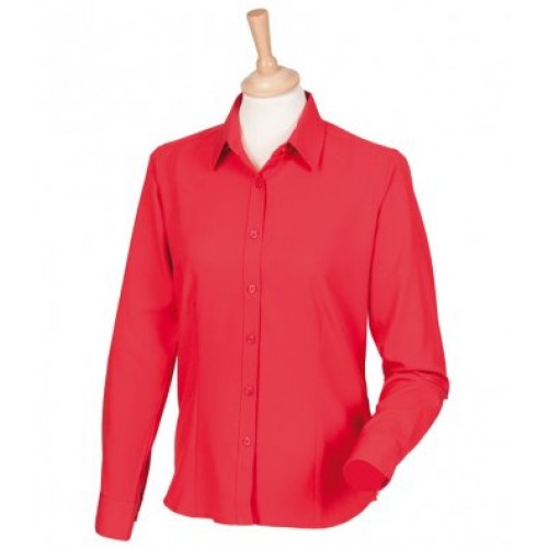 H591 - Ladies Wicking Anti-bac L/s Shirt | CLASSIC RED