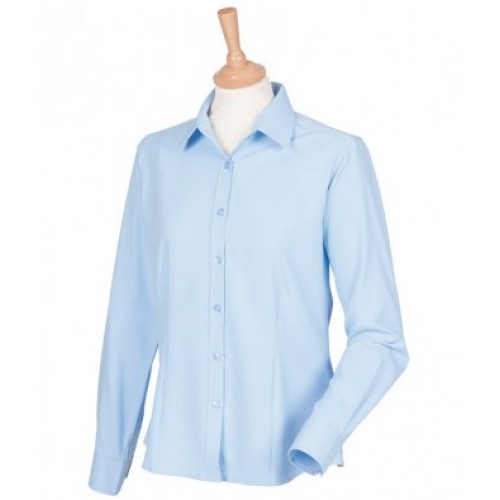 H591 - Ladies Wicking Anti-bac L/s Shirt | LIGHT BLUE