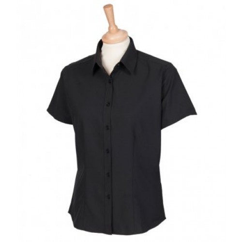 H596 - Ladies Wicking Anti-bac S/s Shirt | BLACK