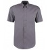 Gents Oxford Shirt | Short Sleeved | CHARCOAL or  SILVER GREY
