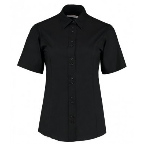 KK387 - Ladies S/s City Business Shirt | BLACK