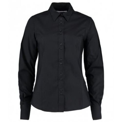 KK388 - Ladies L/s City Business Shirt | BLACK