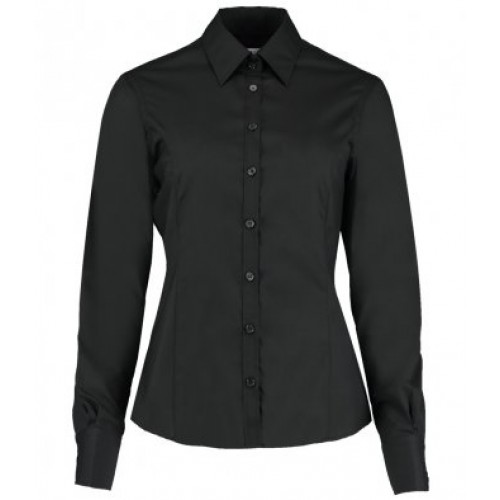 KK743 - Ladies L/s Business Shirt | BLACK