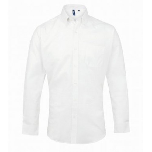 Signature Mens Oxf L/s Shirt | WHITE