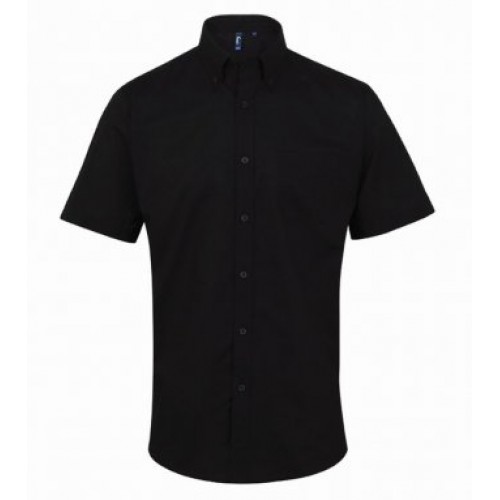Signature Mens Oxf S/s Shirt | BLACK