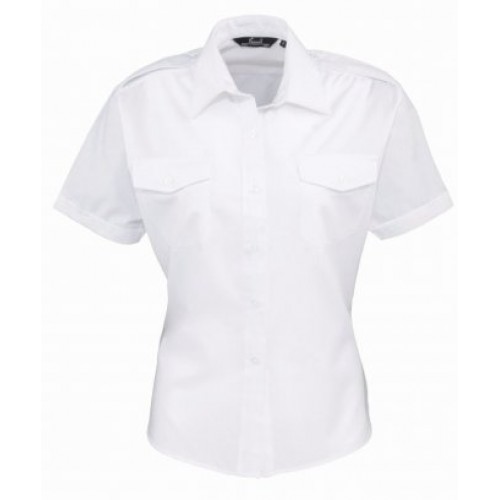 PR312 - Ladies S/s Pilot Shirt | WHITE