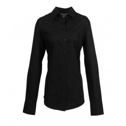 PR334 - Signature Oxford Womens L/s Shirt | BLACK