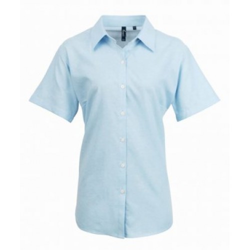PR336 - Signature Oxford Womens S/s Shirt | LIGHT BLUE