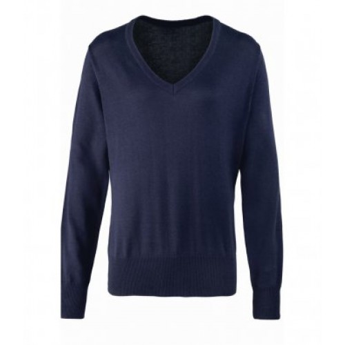 PR696 - Premier Ladies V Neck Knitted Sweater | NAVY