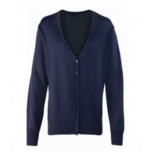PR697 - Premier Ladies Button Knitted Cardigan | NAVY
