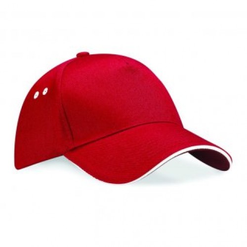 Contrast Ultimate 5 Panel Cap | CLASSIC RED/WHITE