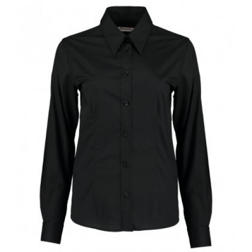 KK738 - Ladies Long Sleeve Shirt | BLACK