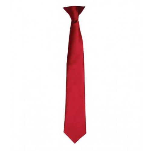 PR755 - Satin Fashion Clip Tie | BURGUNDY