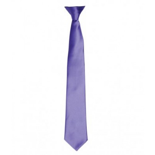 PR755 - Satin Fashion Clip Tie | PURPLE