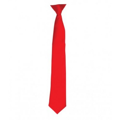 PR755 - Satin Fashion Clip Tie | RED