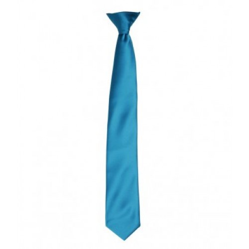 PR755 - Satin Fashion Clip Tie | TEAL
