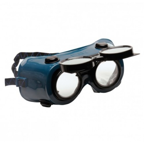 Flip up welding goggles