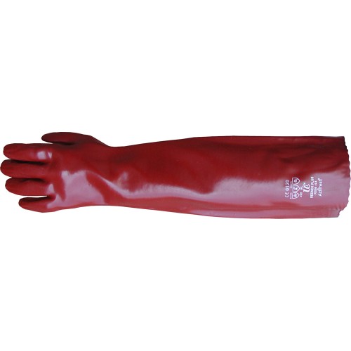  Chemical PVC Gauntlet, Red 22in (CAT3)