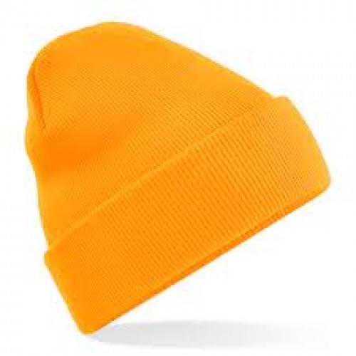 Acrylic Beanie Hat, Flou Orange