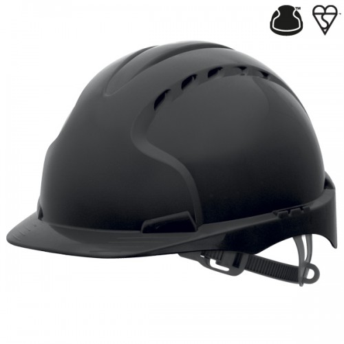 JSP Evo 3 Vented Safety Helmet - Black