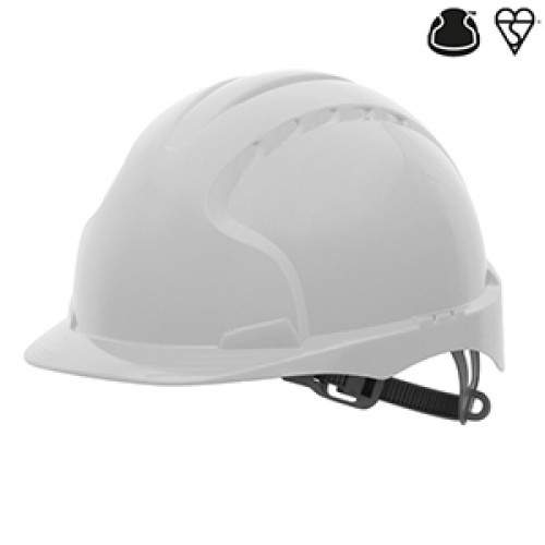 JSP Evo 3 Vented Safety Helmet - White