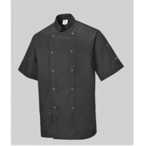 Cumbria S/S Chefs Jacket | Black 
